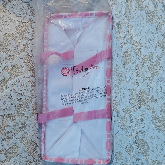 Pink market bag wire rim top Hold grocery items NEW Home Interiors Penelope Ann - Picture 8 of 13